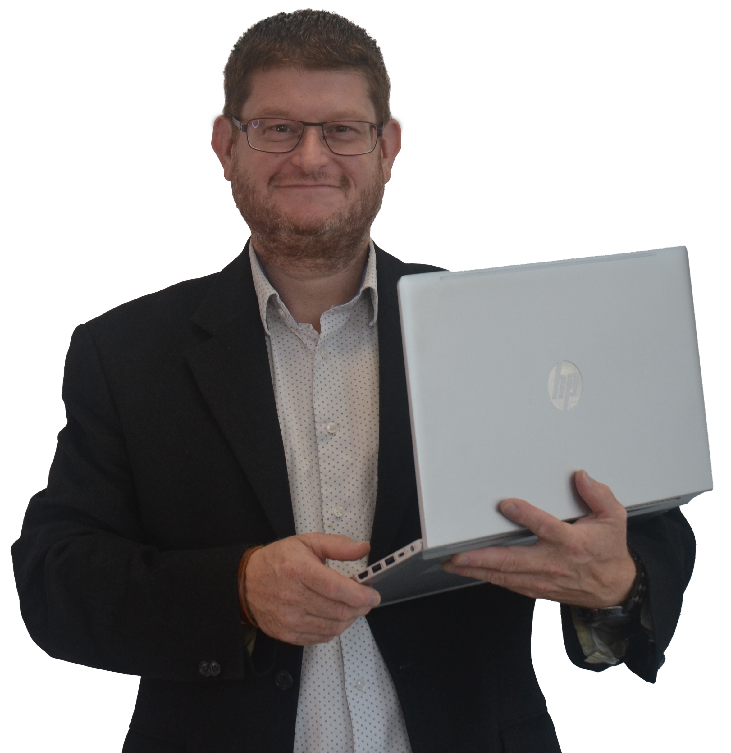 Energieberater Alex Zechner mit Laptop